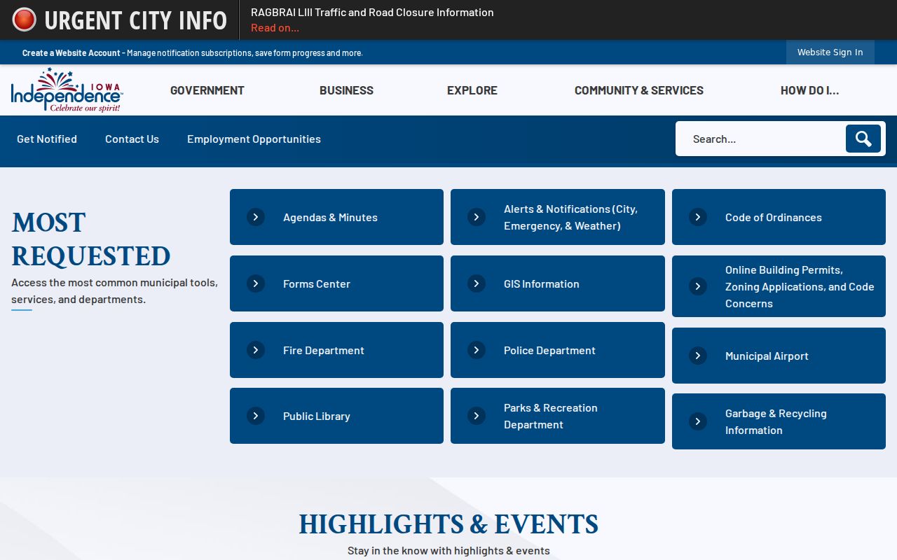 Independence city hall and criminal record contacts