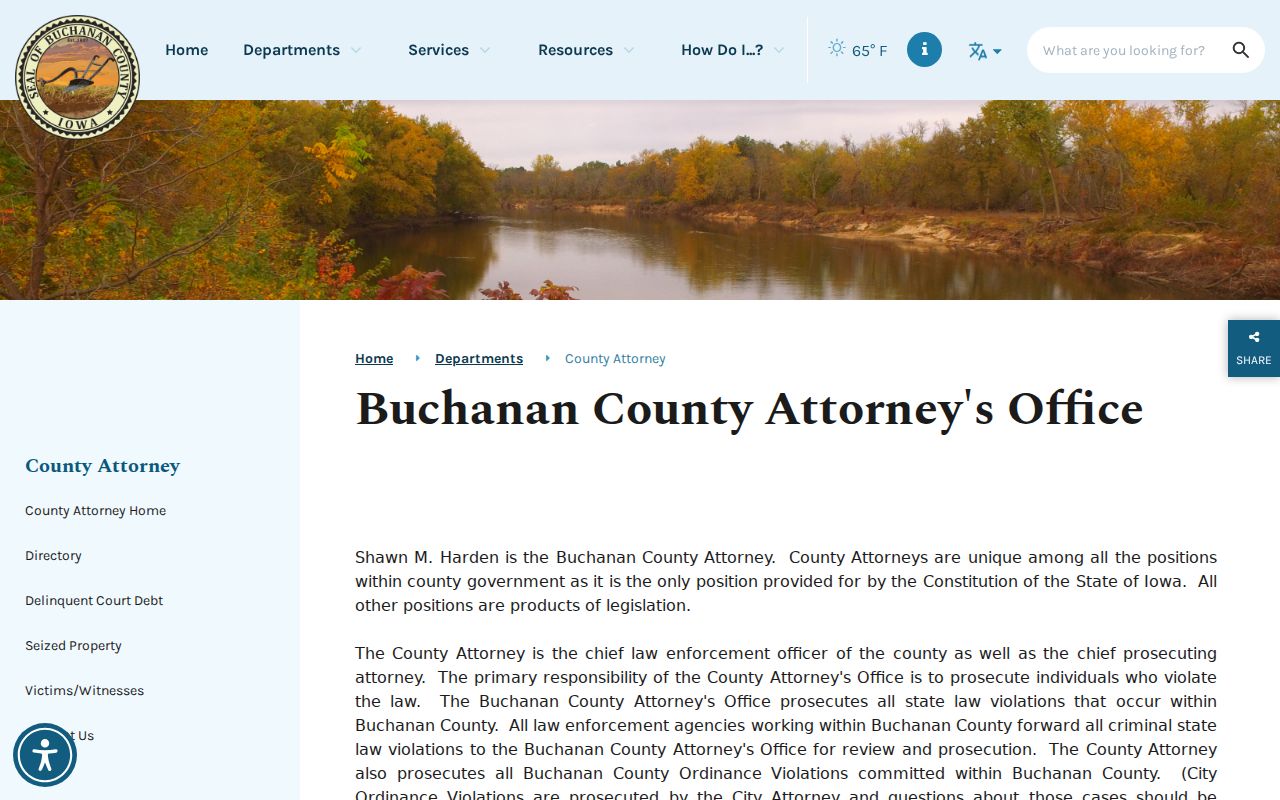 Buchanan County criminal case records County Attorney office