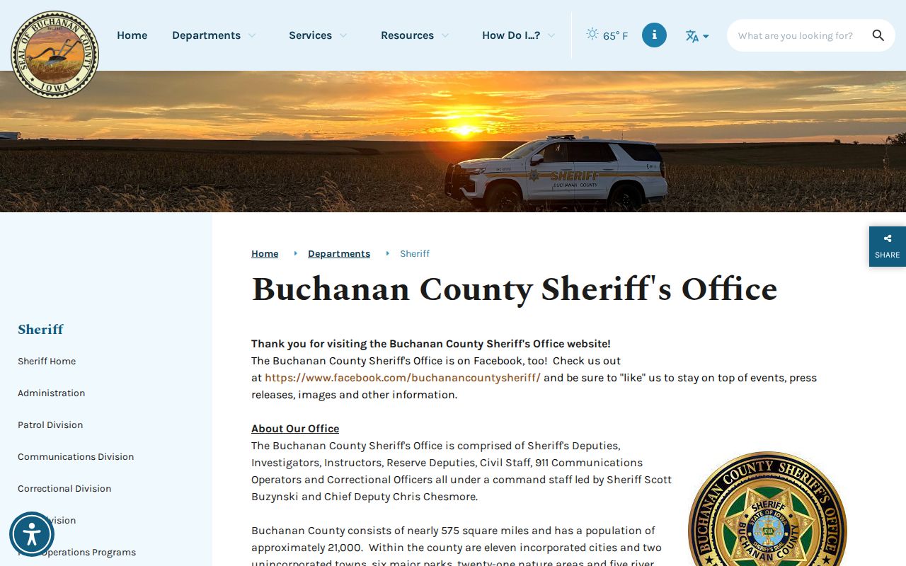 Buchanan County criminal booking records sheriff overview
