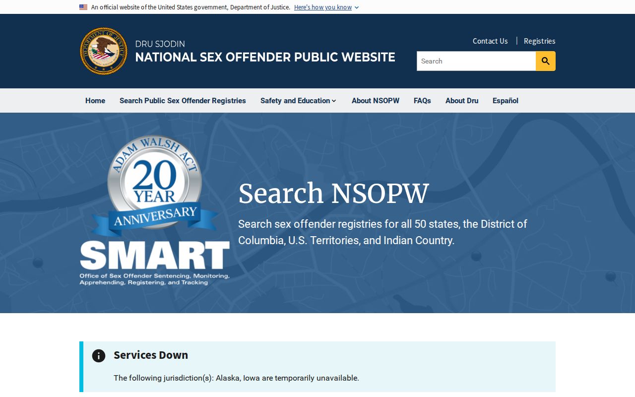National cross-state search for a Buchanan County sex offender lookup